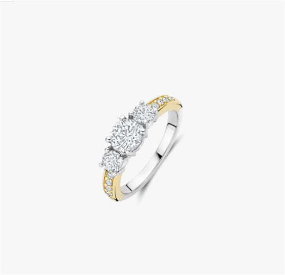 Ringe Ti Sento Milano Dame in Silber Cubic Zirconia 12044ZY/54 - 12044ZY/54